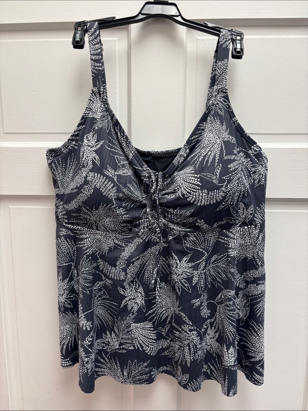 NEW Sunsets Escape Marin Tankini Swim Top 970T Fanfare Seagrass Texture Gray